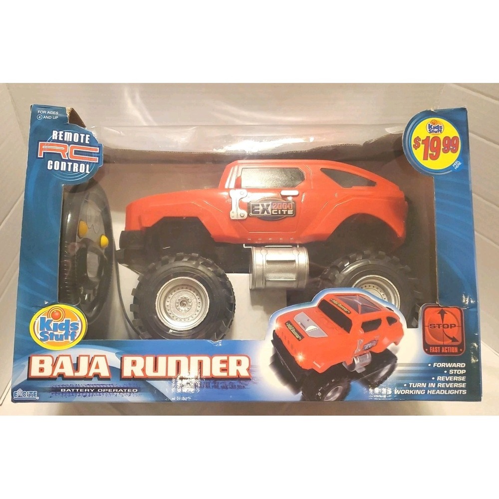 Kids Stuff Baja Runner Battery Operated Remote Control Car Red  Christmas Toys‎